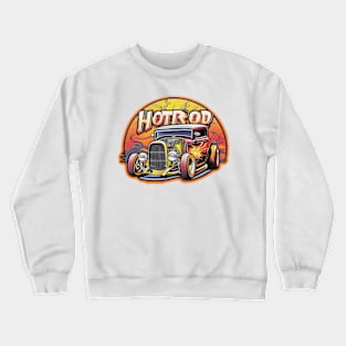 Hot Rod with sunset Crewneck Sweatshirt